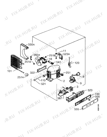 Взрыв-схема холодильника Zanker ZKG8409U - Схема узла Functional parts